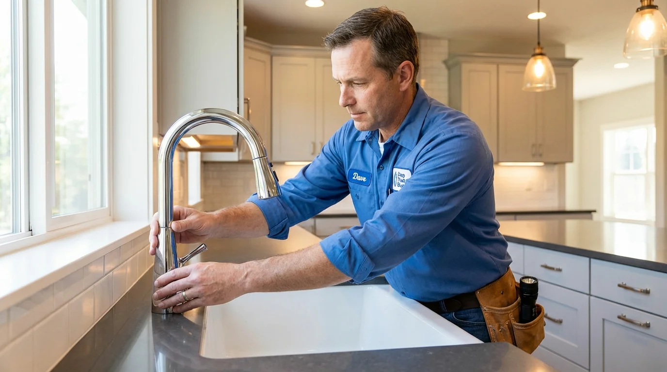 Kitchen faucet installation by Johns Plumbing LLC in Lake Forest